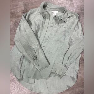 House of Harlow 1960 Mint Green Button-Up Shirt
